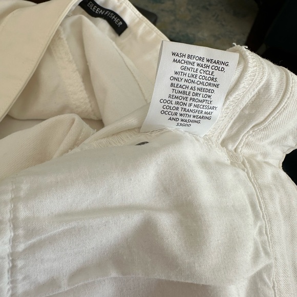 Eileen Fisher White Jeans 14 - Picture 5 of 6